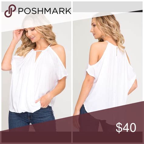 Spotted While Shopping On Poshmark White Cold Shoulder Top Poshmark