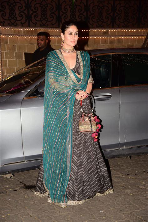 Kareena Kapoor At Anil Kapoors Diwali Party South India Fashion