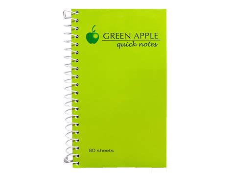 Green Apple Quick Notes Mini Notebook G 280 76x127mm Office Warehouse
