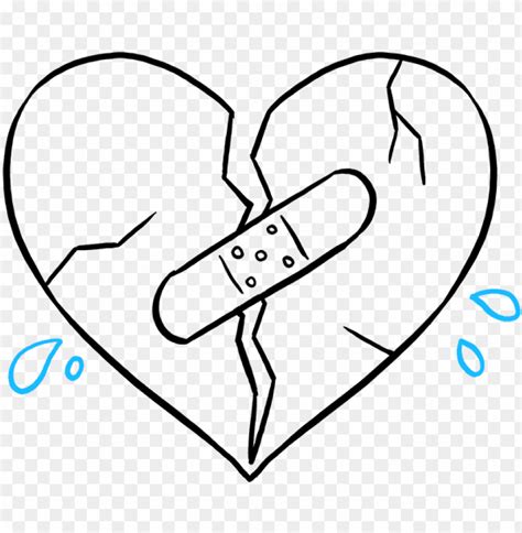 How To Draw Broken Heart Drawings Of A Broken Heart Png Transparent