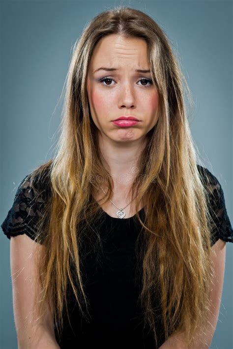 Young Woman With Sad Expression Stock Image Image Of Person Attitude