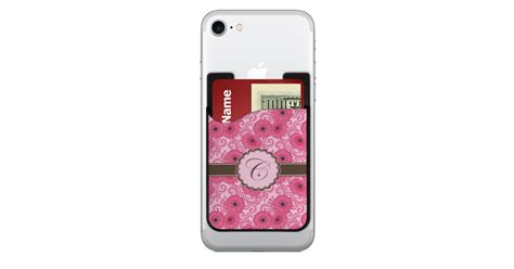 Custom Gerbera Daisy 2 In 1 Cell Phone Credit Card Holder And Screen