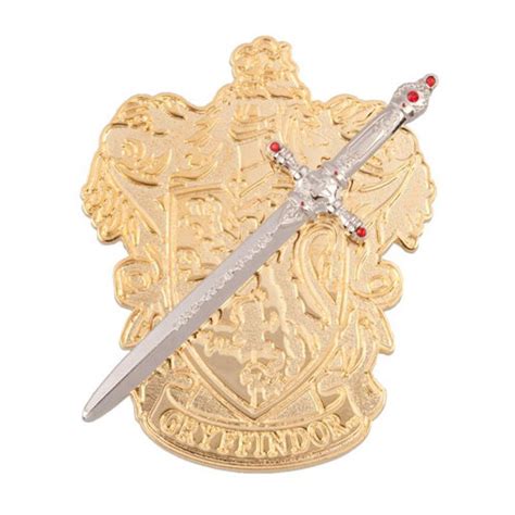 Universal Studios Harry Potter Sword Of Gryffindor House Crest Pin New