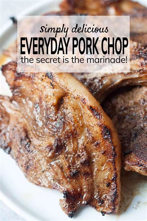 Thin chops this recipe is written for thick cut pork chops that are 1 to 1 1/2 inches thick. My go-to, everyday pork chop recipe - the marinade is the secret! Easy to make and uses common ...