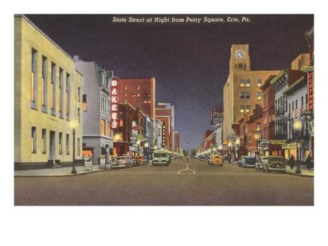 State Street At Night Erie Pennsylvania Photo At