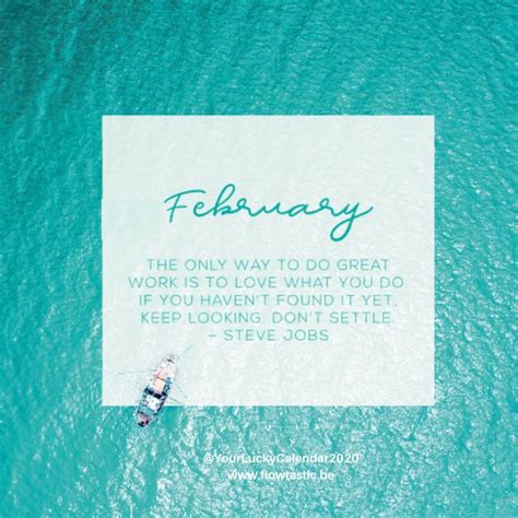 Welcome February Quote Of The Month⁠ ⁠ The Only Way To Do Great