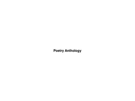 poetry anthology ppt download