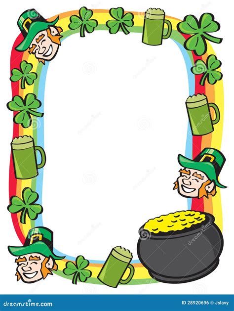 Saint Patricks Day Border Stock Vector Illustration Of March 28920696