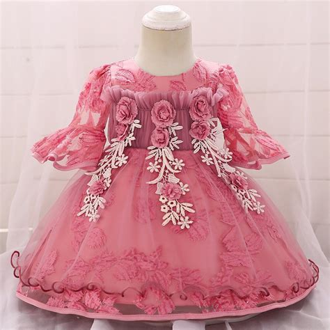 1 Year Birthday Dress Outfits Baby Girls Clothes Infant Party Dress