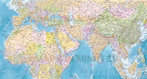 Detailed World Map Illustrator Format Political And Country Relief