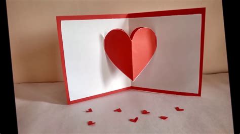 Heart Pop Up Card By Zainab Youtube