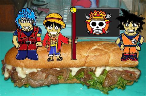 Toriko Luffy Goku And The Gigantic Hero Sandwich By Kambalpinoy On