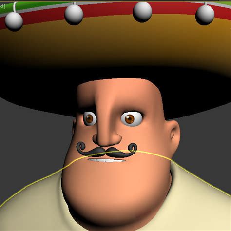 Mexican Man Cartoon Rigged 3d Model Rigged Cgtrader
