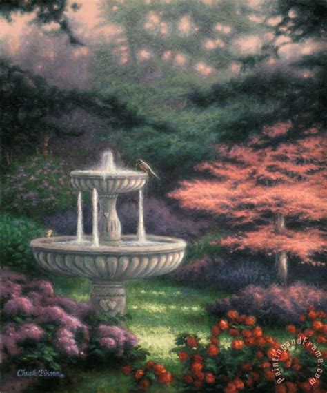 Chuck Pinson Fountain Painting Fountain Print For Sale