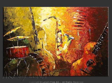 Jazz Fusion ⋆ Art By Lena Music Art Painting Music Art Music Art Print