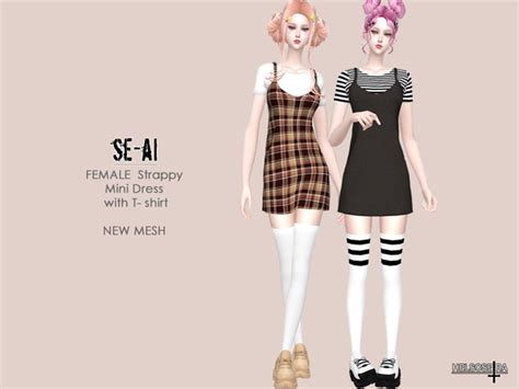 Se Ai Strappy Mini Dress By Helsoseira At Tsr Sims 4 Updates