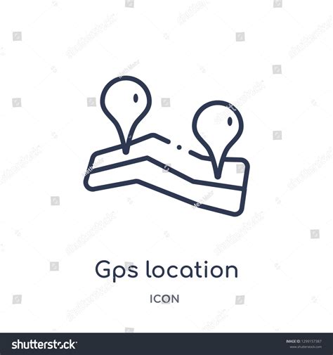 Linear Gps Location Icon Maps Locations Stock Vector Royalty Free