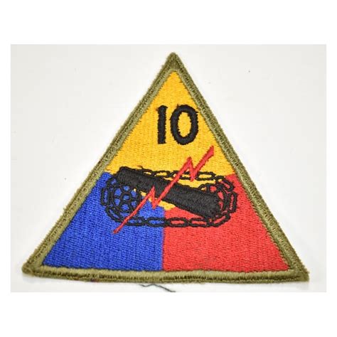 Wwii Ww2 Us Battle Of The Bulge Army 10th Armored Division Patch
