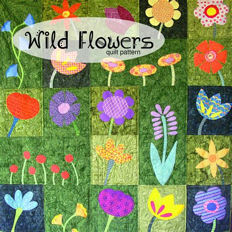 Follow an easy, free crochet flower pattern that even a beginner can make. Wild Flowers - applique quilt pattern workshop - Shiny ...