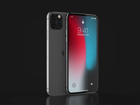 Смартфон apple iphone 12 pro max 256gb pacific blue (mgdf3ru/a). 3D model Concept of Apple iPhone 12 Pro Max Flat and Boxy
