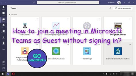 Join Meeting In Ms Teams As Guest Without Signing In And Without Teams
