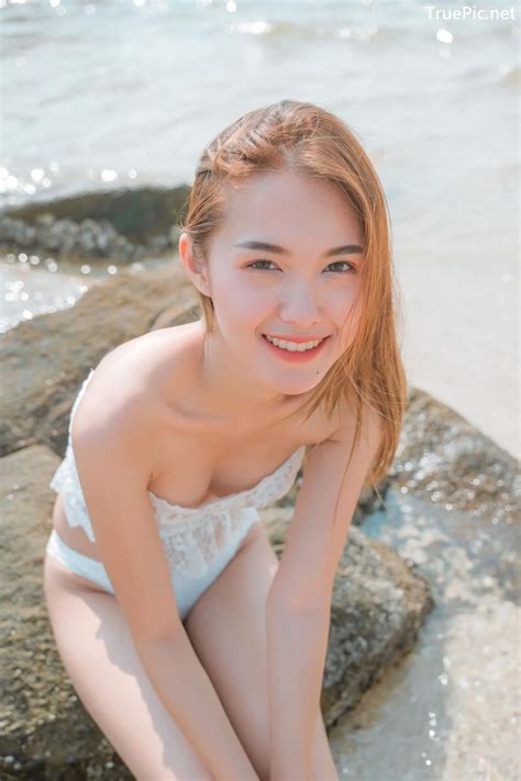 🌸 white lace bikini thailand model pitcha srisattabuth Ảnh đẹp