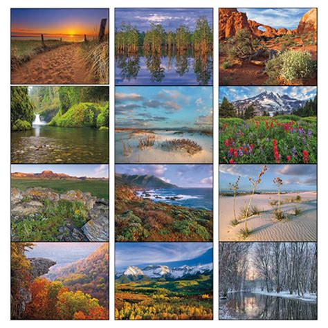 Wall Calendar Monthly Landscapes Of America