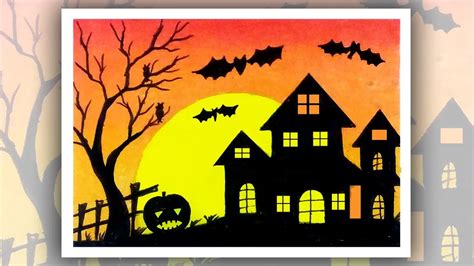 Welcome back visitors and members of dragoart.com to another fun filled drawing lesson that will sweep you off your feet. How to draw Halloween stuff, Easy Oil pastel scenery ...