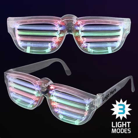 custom printed flashing led rave party shade eyeglasses