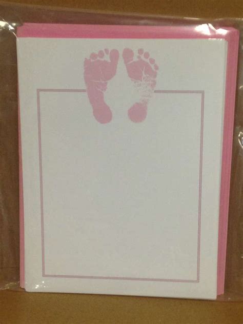 Pink Baby Feet Imprintable Stationary