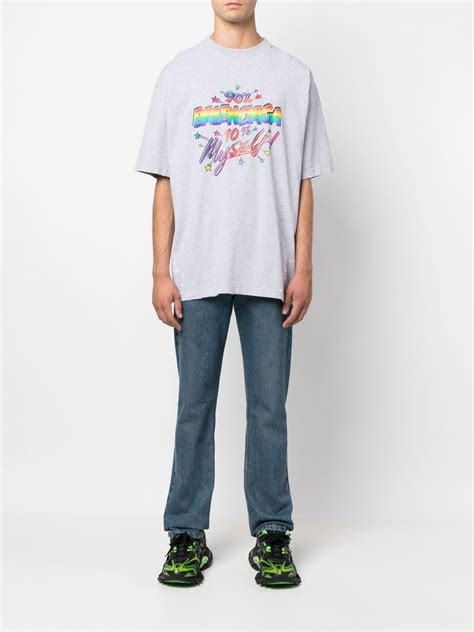 Balenciaga Graphic Logo Print T Shirt Farfetch