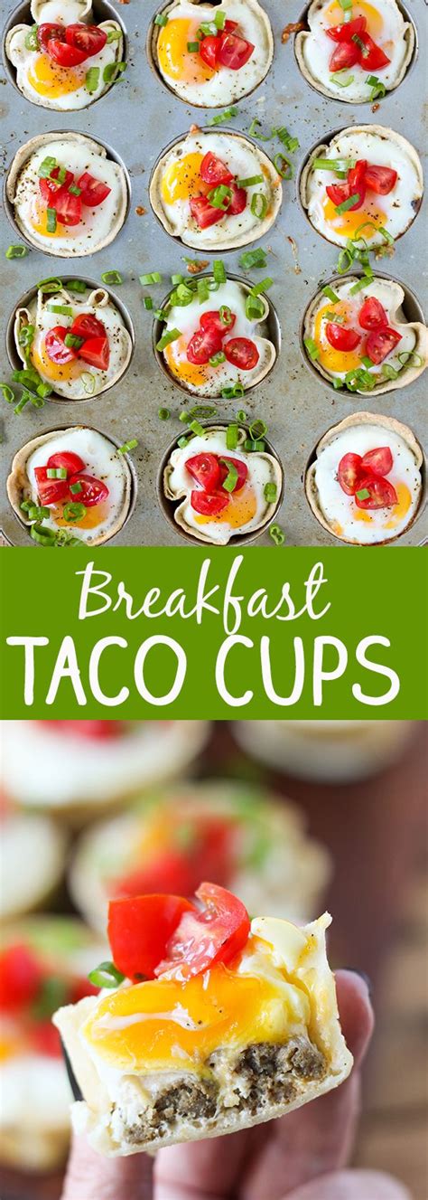 Breakfast Taco Cups Recipe Recipes Taco Cups Breakfast