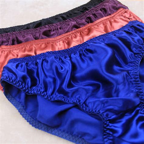 Women Silk Satin Panties Female Respiratory Underwear 6pcs Pack Ladies