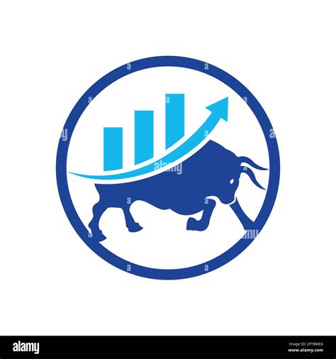 Financial Bull Logo Design Trade Bull Chart Finance Logo Economy