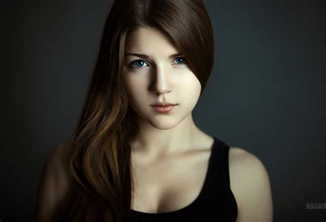 X Model Girl Svetlana Grabenko Blue Eyes Brunette Wallpaper Coolwallpapers Me