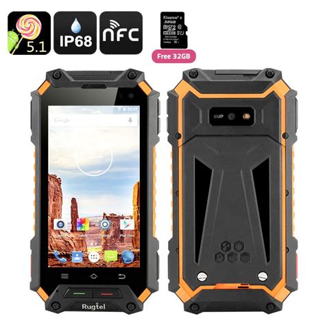 Rugtel X10 45 Inch 4g Rugged Smartphone Ip68 Waterproof Nfc Quad