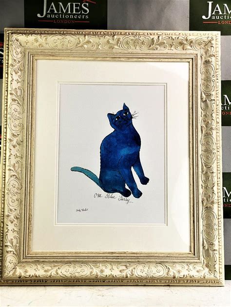 Sold Price Andy Warhol One Blue Pussy 1954 Lithograph Printframed