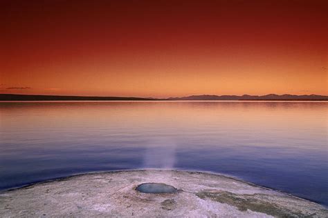 Yellowstone Lake And Geyser Photograph By Rich Franco Fine Art America