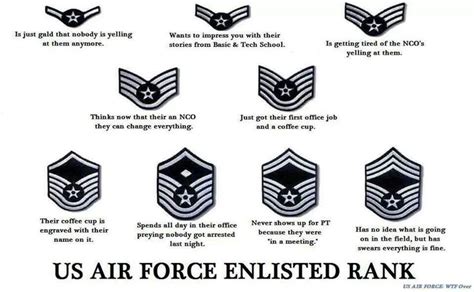 Us Air Forcr Enlisted Rank Pretty True Military Humor Pinterest