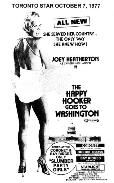 Toronto Star Ad For The Happy Hooker Goes To Washington Coronet
