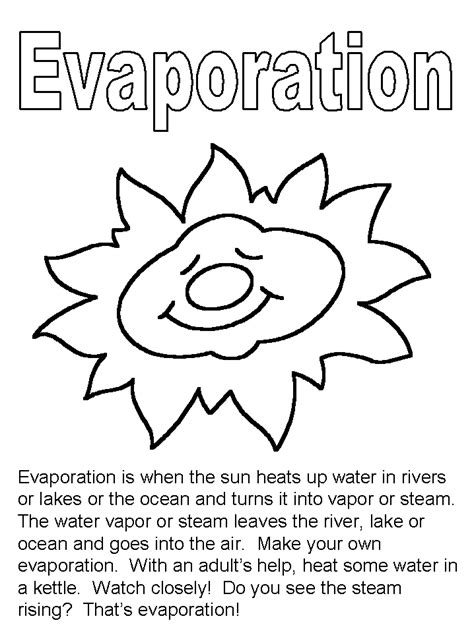 Water coloring pages a boat in deep water coloring page coloring pages. Water Cycle For Kids Coloring Page - Coloring Home