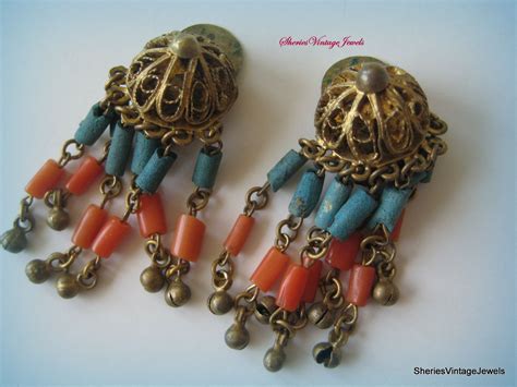 Egyptian Revival Vintage Earrings Vintage Earrings