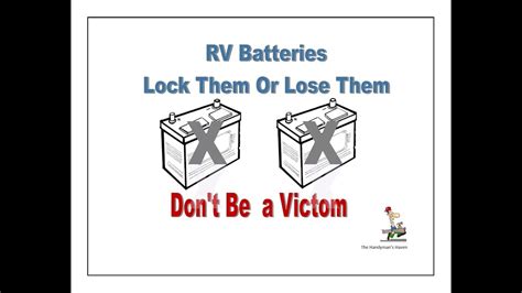 Rv Battery Hold Down And Security Lock Youtube
