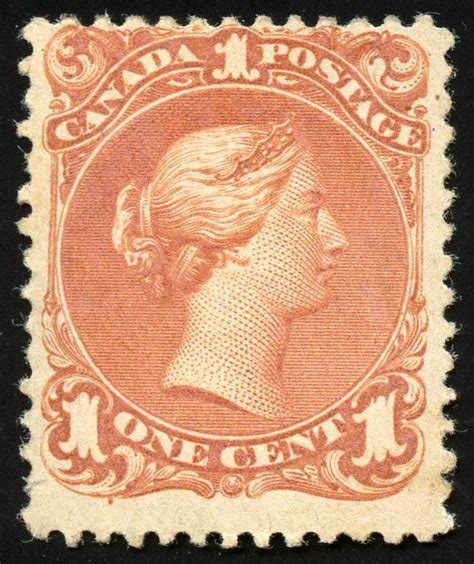 Buy Canada 22i Queen Victoria 1868 1¢ Thick Soft White Blotting