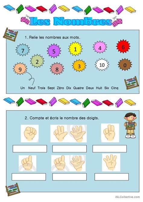 Les Nombres Fran Ais Fle Fiches Pedagogiques Les Nombres En Hot Sex