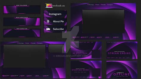 Blue And Purple Twitch Stream Overlay 15 Free Twitch Templates For