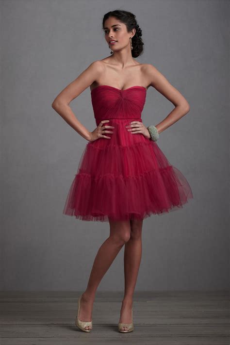 Ruby Red Bridesmaid Dress Tulle