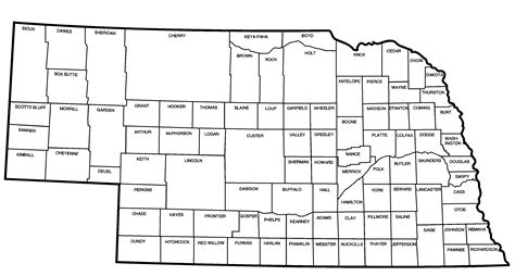Map Nebraska Counties