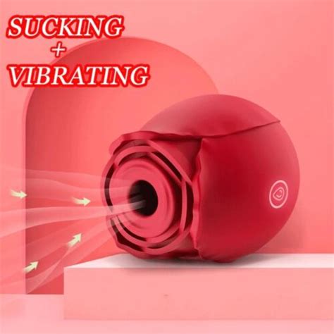 Rose Clit Licking Sucking Vibrator G Spot Dildo Oral Sex Toys For Women