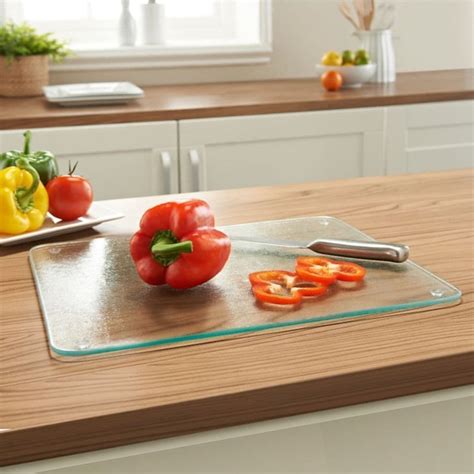 Frosted Glass Worktop Saver And Chopping Cutting Board